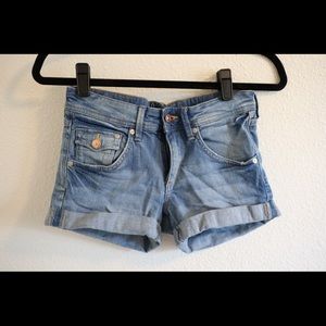 H&M denim cuffed shorts